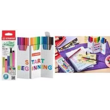 Rotulador de fibra STABILO Premium 68 Medium 18 colores