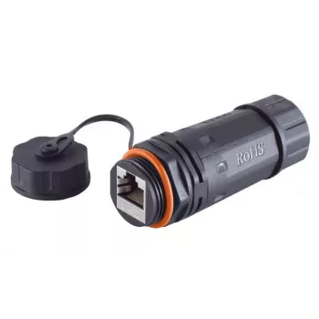 Adaptador de cambio de sexo de cable Microconnect KONCAT6A68 RJ-45 negro