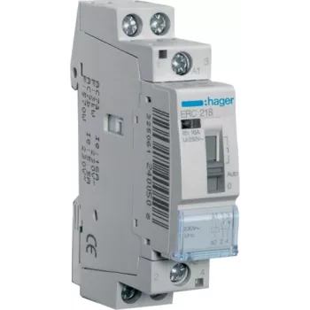 Hager ERC218 - gris - 1 - 10 mm² - 230 V - 50 Hz - 16 A - 17,85 x 60 x 83 mm
