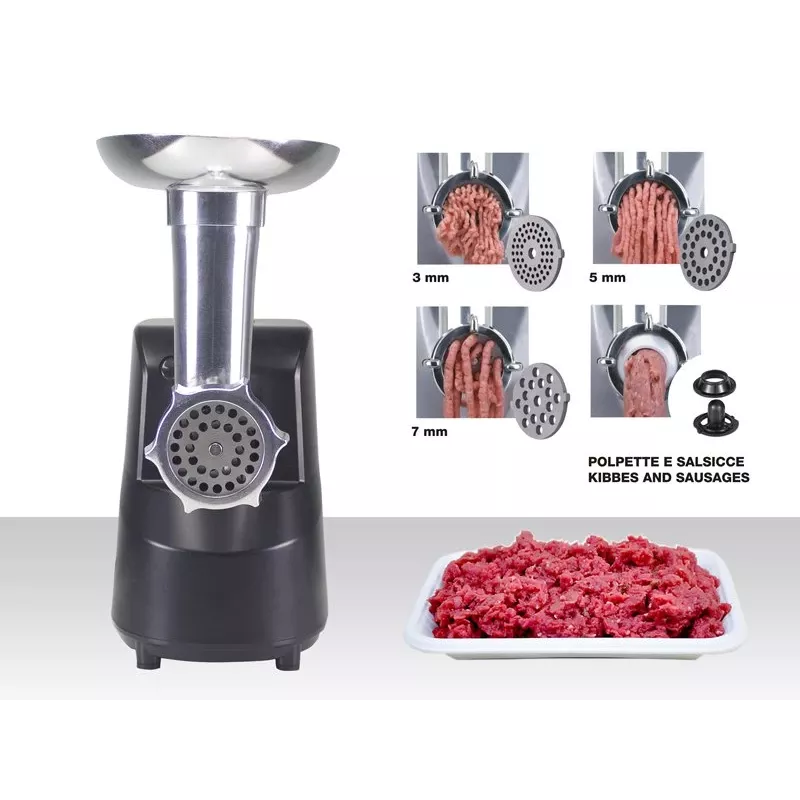 Beper P102ROB200 picadora de carne eléctrica con exprimidor de tomate, 1200 W, negra