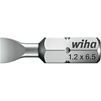 Punta de destornillador wiha 7010Z/6.5-25 25 mm, punta de ranura única para destornilladores manuales y eléctricos