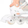 Patines en línea 2IN1 Nils Extreme NH18190 blanco/rosa talla S (29-33) con patines de hockey intercambiables