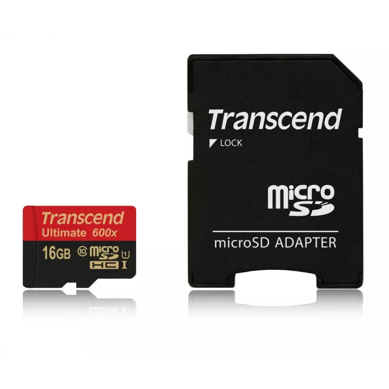 Transcend microSDHC MLC 16GB Class 10 UHS-I 600x + adaptador SD