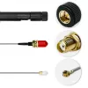 Antena Wi-Fi interior QOLTEC 57046, doble banda 2,4–2,5 GHz y 5,1–5,8 GHz, 5 dBi, 50 Ω