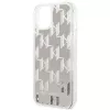 Karl Lagerfeld KLHCP14MLMNMS iPhone 14 Plus 6.7 funda rígida plata / plata Liquid Glitter Monogram