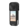 Funda protectora de silicona PULUZ con tapa de objetivo para Insta360 X5 (negra)
