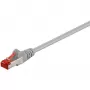 Cable de red Wentronic Goobay CAT 6, S/FTP (PiMF), gris, 1 m - mezcla de cobre CCA (93569)