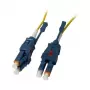 Cable de parcheo de fibra óptica de 2 fibras 1,5 m LC-LC 9/125um OS2 Uniboot giratorio Push/Pull AD 2mm - Cable - Fibra monomodo (S215527)