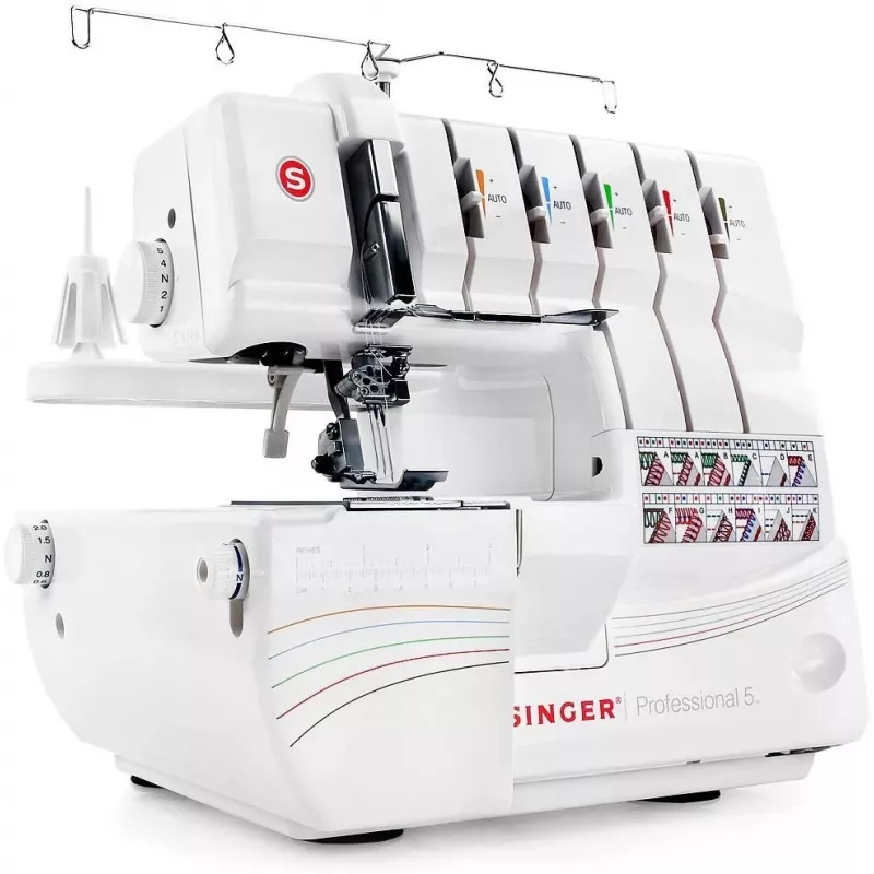 Overlock Singer 14T968 máquina de coser, corriente eléctrica, blanca