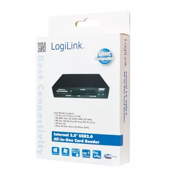 LogiLink CR0012 Lector de tarjetas USB 2.0 interno negro