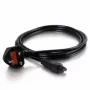 Cable de alimentación UK, 230V 1,8m IEC-60320-C5 negro