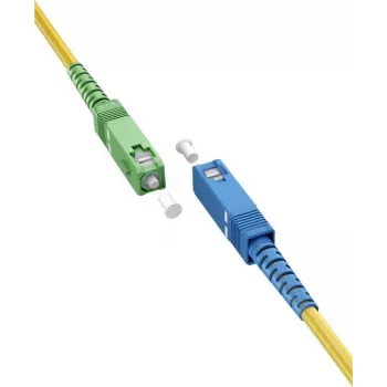 Goobay 59666 Cable de fibra óptica 30 m SC/APC SC/UPC FTTH OS2 amarillo (59666)