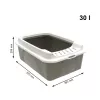 Arenero para gatos rotho Bonnie Eco Cappuccino 30 L bandeja de plástico cubierta con tapa, 572×393×209 mm