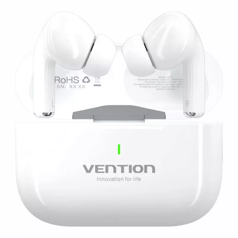 Vention Echo Lite E11 NBVW0 auriculares TWS de oído abierto, Bluetooth, USB-C, blancos