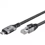 Goobay 70753 Cable USB-C a RJ45 Ethernet CAT 6 para conexión a internet por cable estable con router/módem/switch de red/sustituye adaptador USB a RJ45 / 1