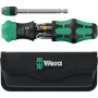 Kraftform Kompakt 26 RA-R con bolsa, juego de puntas negro/verde, 6 piezas, 1/4, con función de carraca y portapuntas de cambio rápido Rapidaptor