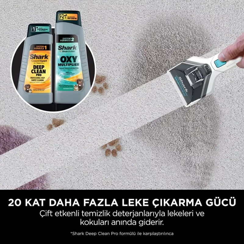 Sharkclean PX200EUT limpiador de alfombras de mano limpieza profunda/ligera blanco