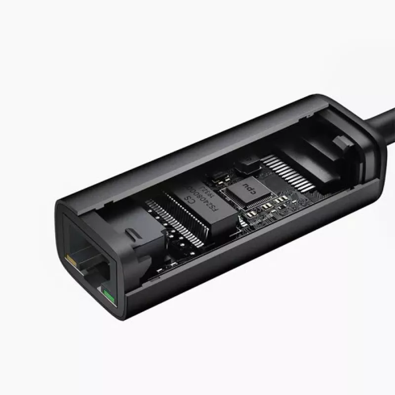 Adaptador Ethernet Aukey CB-A30 USB‑C a Gigabit RJ45 10/100/1000 Mbps, USB 3.0, aluminio, indicadores LED
