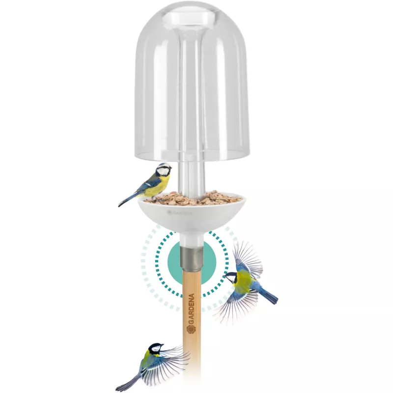 Comedero para pájaros Gardena ClickUp! Transparente Blanco Acrílico
