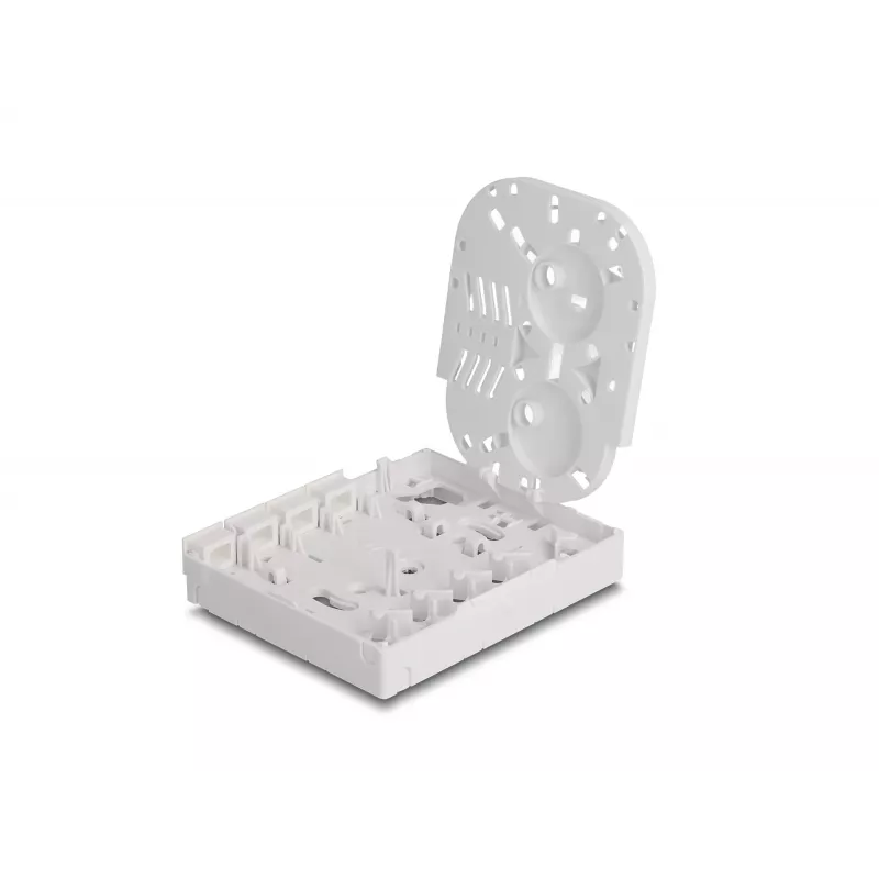 Roseta de fibra óptica DeLOCK FTTH montaje en pared 4 x SC Simplex LC Duplex blanca