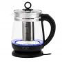 Adler Hervidor de agua | AD 1299 | Eléctrico | 2200 W | 1,5 L | Vidrio | Base giratoria 360° | Negro