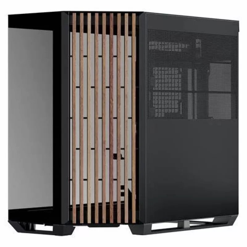 APNX V1-W-BK-v1 torre Midi negra, madera