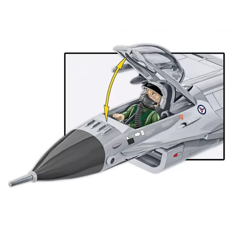 Set de construcción Cobi F-16AM Fighting Falcon, 495 piezas, maqueta a escala