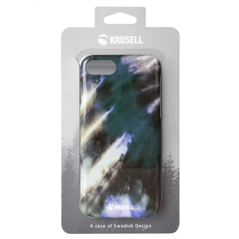 Funda protectora con tapa abatible Krusell Limited para Apple iPhone 8/7 – diseño twirl earth