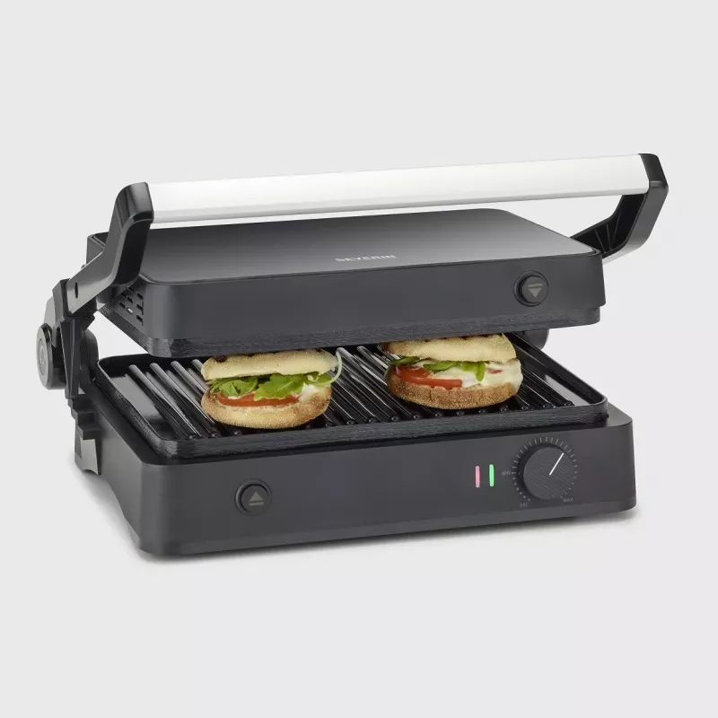 Parrilla de contacto Severin KG 2398 negro blanco 1800W 300x220mm