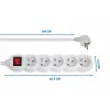 Regleta Esperanza ELK215W 3 m 5 toma(s) de CA para interiores blanca