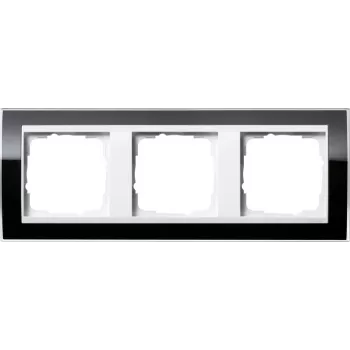 GIRA 3 marcos Event Klar, Standard 55, System 55 negro 0213733