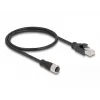 Cable adaptador M12 DeLOCK codificación D 4 polos hembra a RJ45 macho 50 cm
