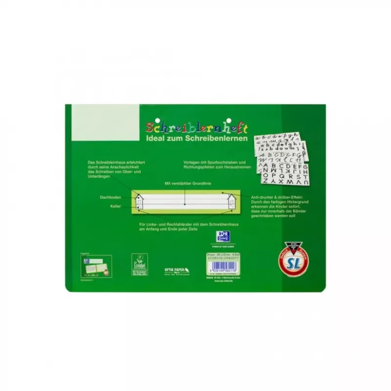 Cuaderno Oxford 100050089 A4 verde 80 g/m²