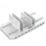 Estación de carga Unitek Y-2190A — 10 puertos USB (8×USB2.0 + 2×USB3.2 Gen1), carga inalámbrica, 96 W de potencia total