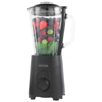 Recipiente de vaso de cristal Petra PT5531MBLKVDE Negro