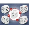 Adaptador de viaje GEMBIRD TPA-EU2A1C15-01-W – 15W, conector Type-E, 2× USB-A + 1× USB-C, 100–250V