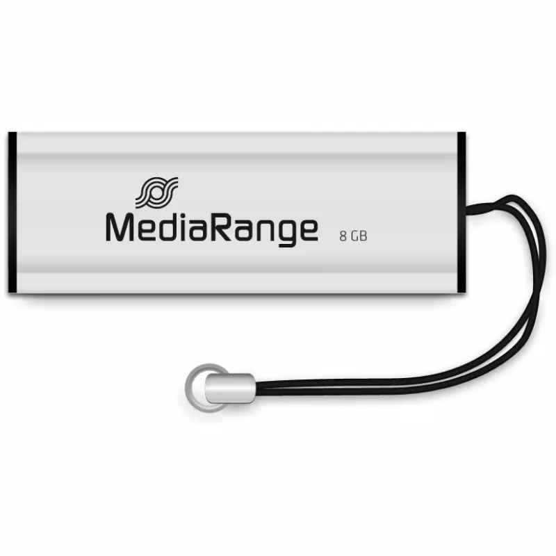 MediaRange SuperSpeed - Memoria USB - 8GB - USB3.0 - Negro/Plata (MR914)