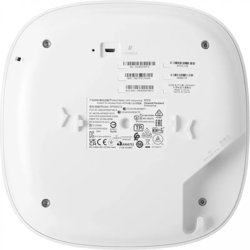 HPE Aruba Networking Instant On punto de acceso interior Wi-Fi 6 4x4 (RW) AP25