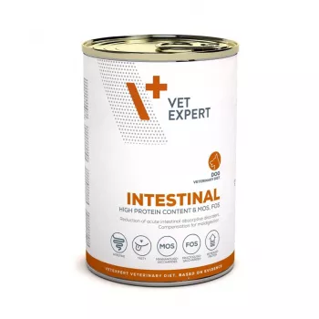 Comida húmeda para perros VETEXPERT Veterinary Diet Intestinal 400 g, ave, sin cereales, para recuperación tras cirugía digestiva
