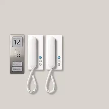 Siedle SET CA 812-2 E/W. Tecnología de transmisión: cableado. Color del producto: acero inoxidable, blanco, colocación: pared (210008739-00)