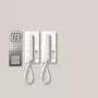 Siedle SET CA 812-2 E/W. Tecnología de transmisión: cableado. Color del producto: acero inoxidable, blanco, colocación: pared (210008739-00)