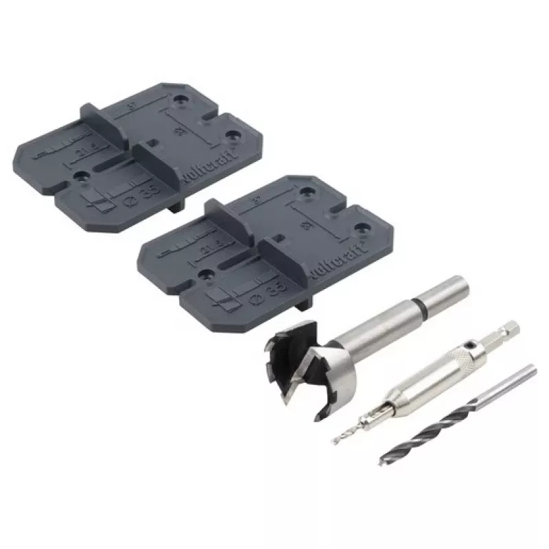 Wolfcraft juego de brocas para agujeros de bisagras 35 mm, 5 uds. (4656000)