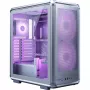 Cooler Master MasterFrame 500 Mesh ARGB caja de PC Midi Tower, plateada, cristal templado
