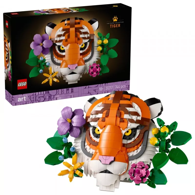 Juguete de construcción LEGO Art Fauna Collection Set Tigre 31217 – modelo de tigre para construir