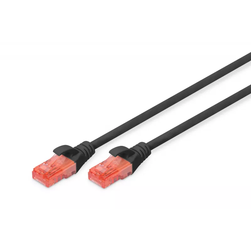 Cable de red Digitus CAT 6 U/UTP RJ-45 0,5 m negro