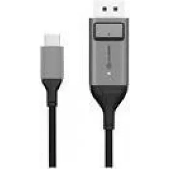 ALOGIC Ultra - Cable DisplayPort - 24-pol USB-C (M) a DisplayPort (M) - 1,0 m - Compatibilidad 4K - Gris espacial (ULCDP01-SGR)