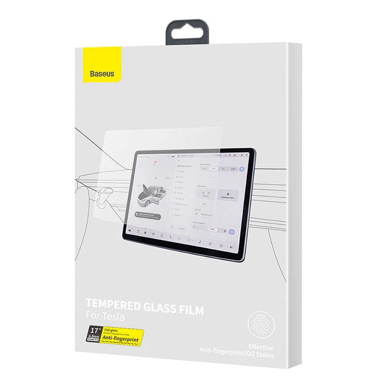 Baseus Crystal cristal templado para Tesla Model X/S, 17 pulgadas, 0,3 mm