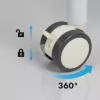 Pizarra de borrado en seco Ergo Office ER-305 — pizarra blanca magnética de pie sobre ruedas, acero, blanca