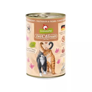 Granatapet DeliCatessen pavo y faisán - comida húmeda para gatos 400 g