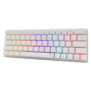 Teclado mecánico White Shark Wakizashi-2 switch US Red, tenkeyless/distribución US, blanco